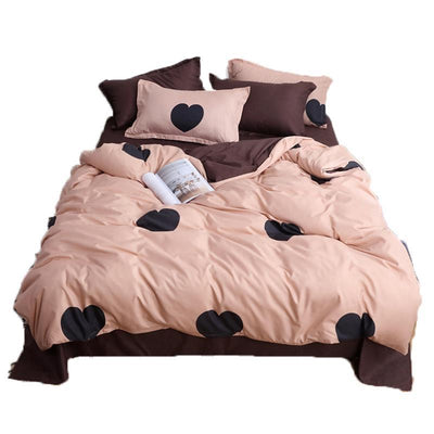 Juego de Cama de Algodón Lavado Estilo Moderno de Cuatro Piezas - Image 3
