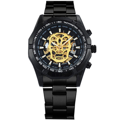 Reloj Automático de Acero GOLD para Hombre con Esfera Esqueleto - Image 2