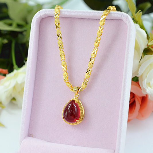 Collar Colgante de Rubí para Mujer
