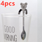 Bear Spoon 4 Piezas Negro