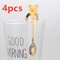 Bear Spoon 4 Piezas Bright Dorado