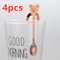 Bear Spoon 4 Piezas Rose Dorado