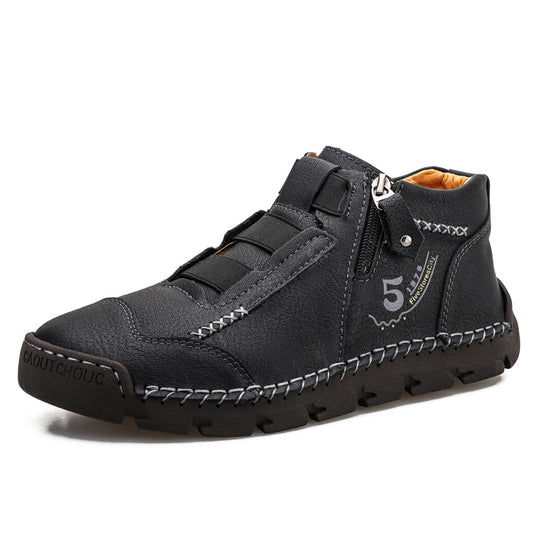 Zapatos Casuales de Cuero Estilo Británico - Diseño Moderno Punta Redonda