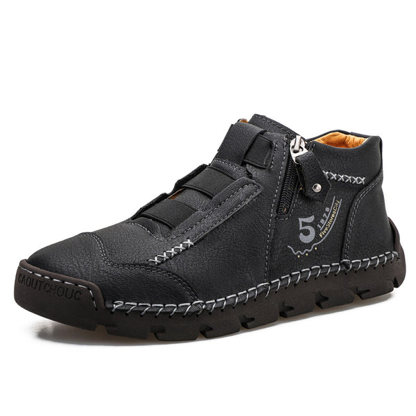 Zapatos Casuales de Cuero Estilo Británico - Diseño Moderno Punta Redonda