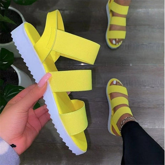 Sandalias Planas Cómodas con Suela Gruesa para Mujer