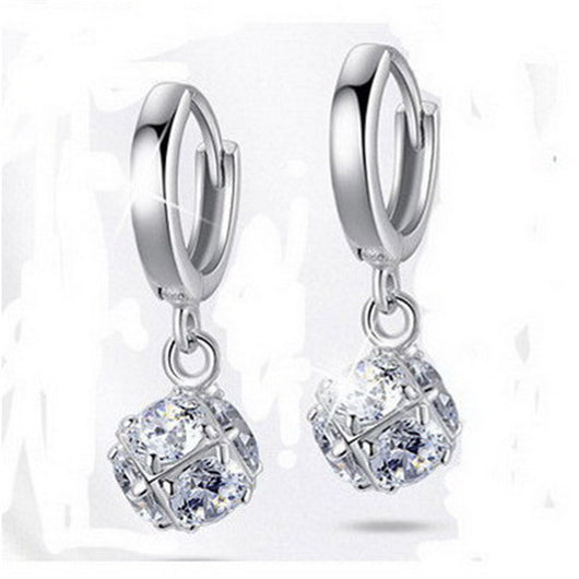 Aretes de Plata 925 con Zirconia Cúbica Estilo Vintage Bola Linglong - Image 4