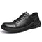 Zapatos Casuales de Cuero Retro con Suela Gruesa - Estilo Coreano Moderno para Hombre