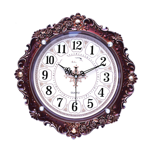 Reloj de Pared Retro Europeo Silencioso para Decoración del Hogar