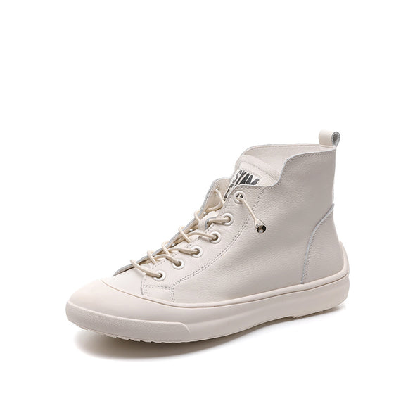 Botines de Cuero Genuino para Mujer - Caña Alta Clásica