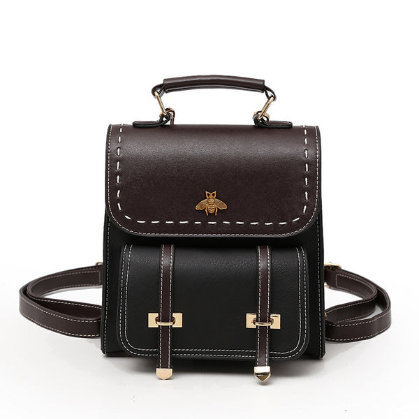 Mochila Retro Pequeña con Contraste para Mujer - Image 3