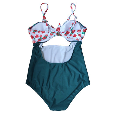 Traje de Baño Premamá Cintura Alta Estampado Multicolor - Diseño Europeo - Image 3