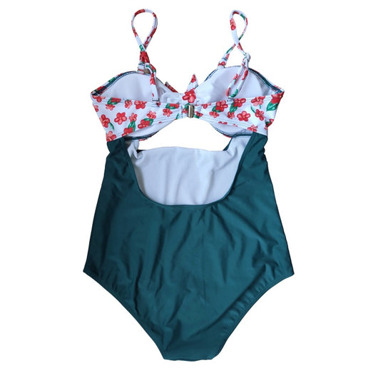 Traje de Baño Premamá Cintura Alta Estampado Multicolor - Diseño Europeo - Image 3