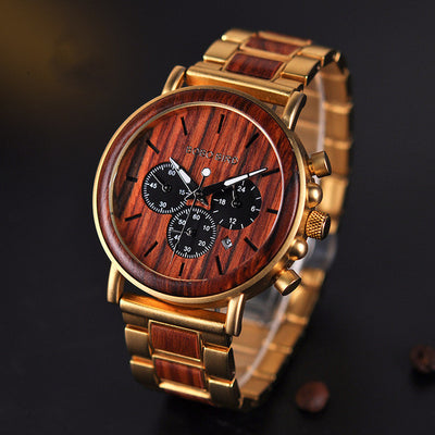 Reloj de Madera Multifunción con Tres Esferas - Diseño Elegante para Hombre - Image 6