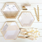 Kit Completo de Decoración Dorado para Fiestas - Platos, Vasos, Servilletas y Popotes Desechables