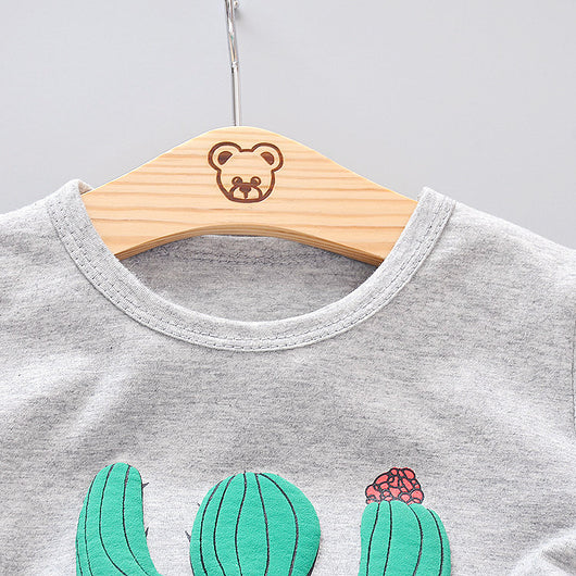 Conjunto Infantil Cactus Cartoon - Playera y Shorts - Image 5