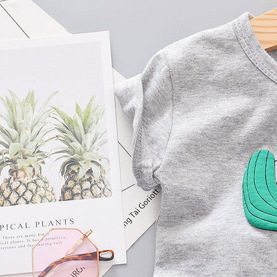 Conjunto Infantil Cactus Cartoon - Playera y Shorts - Image 4