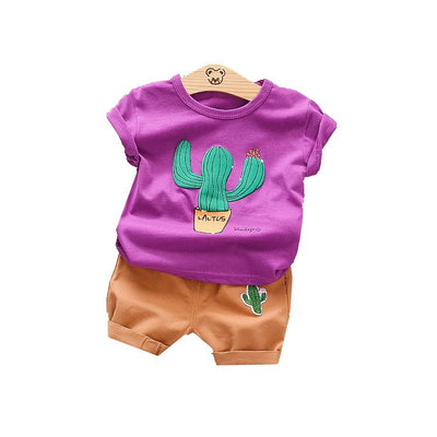 Conjunto Infantil Cactus Cartoon - Playera y Shorts - Image 6