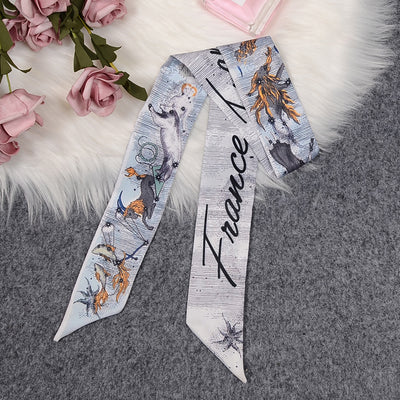 Pañuelo para Dama con Flores Primaverales y Hierbas Aromáticas - Image 8
