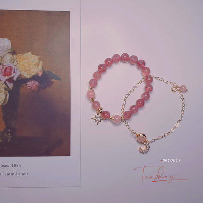 Pulsera de Cristal Fresa para Mujer - Image 3