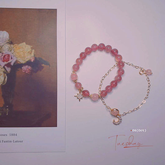Pulsera de Cristal Fresa para Mujer - Image 3