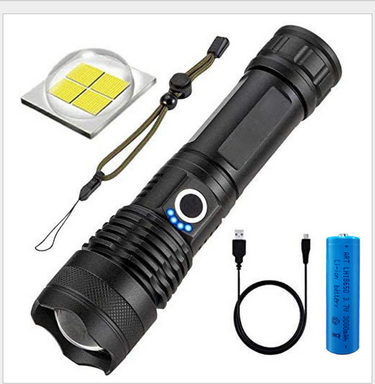 Linterna LED Recargable de Alto Rendimiento con Zoom y Pantalla Digital - Image 5