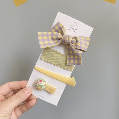 Set de Accesorios para el Cabello Mamá e Hija - Clips Amarillos Lindos