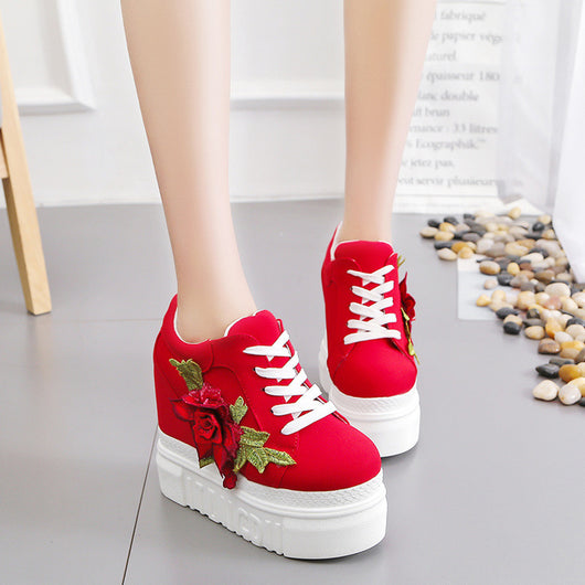 Zapatos de Lona con Tacón Alto y Bordados para Mujer - Image 10