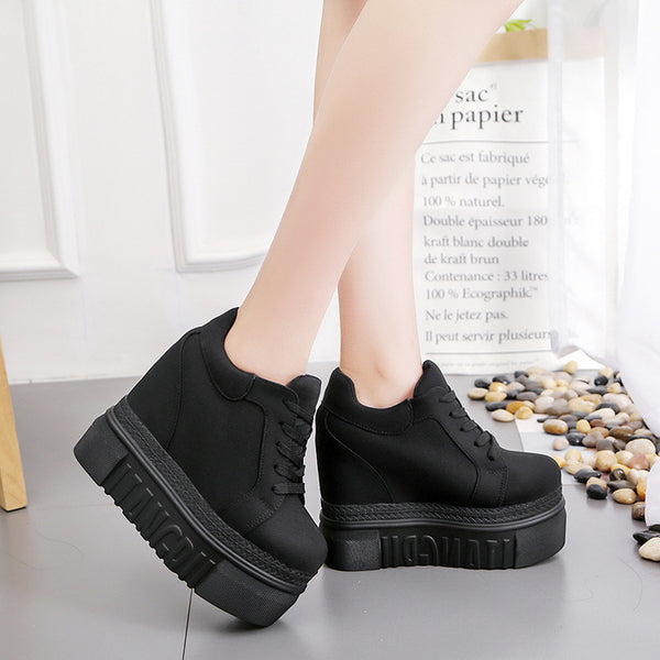 Zapatos de Lona con Tacón Alto y Bordados para Mujer