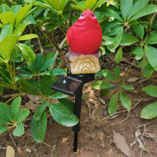 Lámpara Solar Pájaro Thrush para Jardín - Artesanía en Resina - Image 4