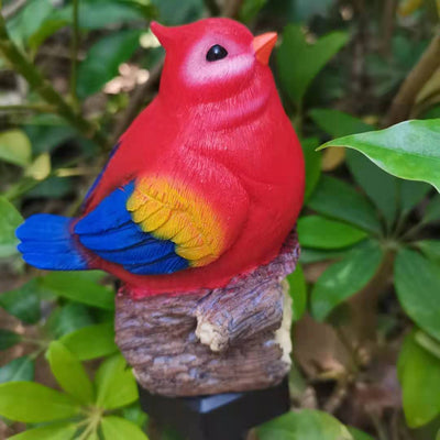 Lámpara Solar Pájaro Thrush para Jardín - Artesanía en Resina - Image 3