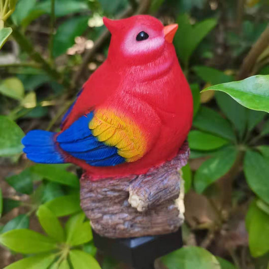 Lámpara Solar Pájaro Thrush para Jardín - Artesanía en Resina - Image 5