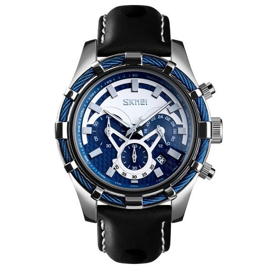 Reloj de Cuarzo Elegante para Hombre con Correa de Cuero y Esfera Luminosa - Image 7