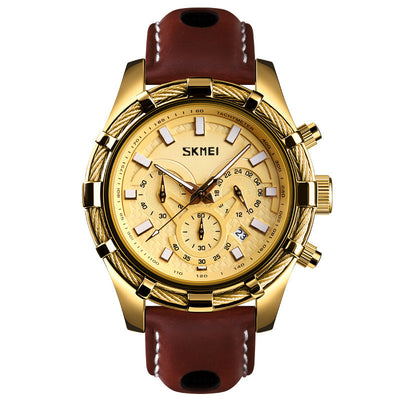 Reloj de Cuarzo Elegante para Hombre con Correa de Cuero y Esfera Luminosa - Image 6