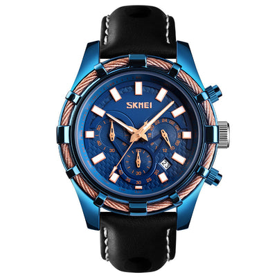 Reloj de Cuarzo Elegante para Hombre con Correa de Cuero y Esfera Luminosa - Image 9