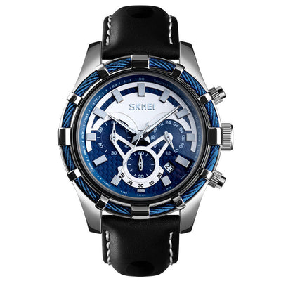 Reloj de Cuarzo Elegante para Hombre con Correa de Cuero y Esfera Luminosa - Image 4