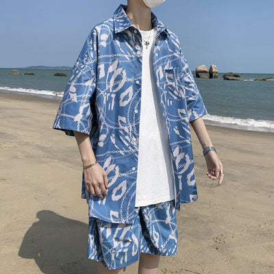 Conjunto de Verano para Hombre: Shorts y Camisa Manga Corta Estilo Hong Kong - Image 17