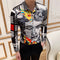 Camisa Manga Larga Hombre Estampado Rosa Negra