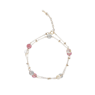 Pulsera de Cristal Natural Piedra Luna Gris Doble - Image 3