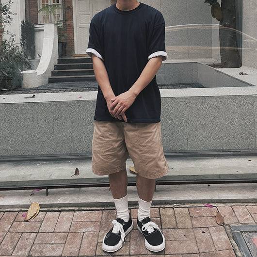 Pantalones Cortos Retro Holgados de Cinco Puntos Estilo Japonés - Image 10