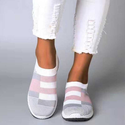 Zapatillas Deportivas Ligeras de Punto Transpirable con Diseño a Rayas - Image 6