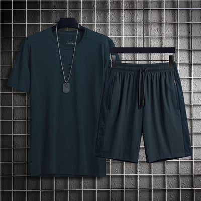 Conjunto Deportivo Ice Silk: Playera y Shorts Cómodos para Clima Cálido - Image 23