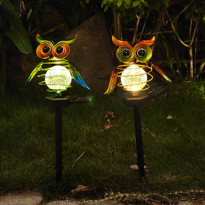 Lámpara Solar Búho para Jardín - Iluminación LED Impermeable Exterior