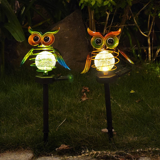 Lámpara Solar Búho para Jardín - Iluminación LED Impermeable Exterior