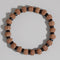 Pulsera de Cuentas de Ágata y Piedra Volcánica Estilo Moderno