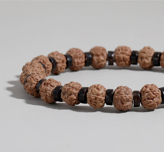 Pulsera de Cuentas de Ágata y Piedra Volcánica Estilo Moderno - Image 2