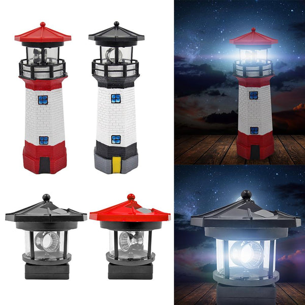 Luz Solar LED Forma Faro para Jardín y Decoración Exterior