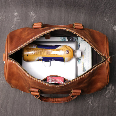Bolsa Mensajera de Cuero Crazy Horse para Viajes de Negocios - Image 10