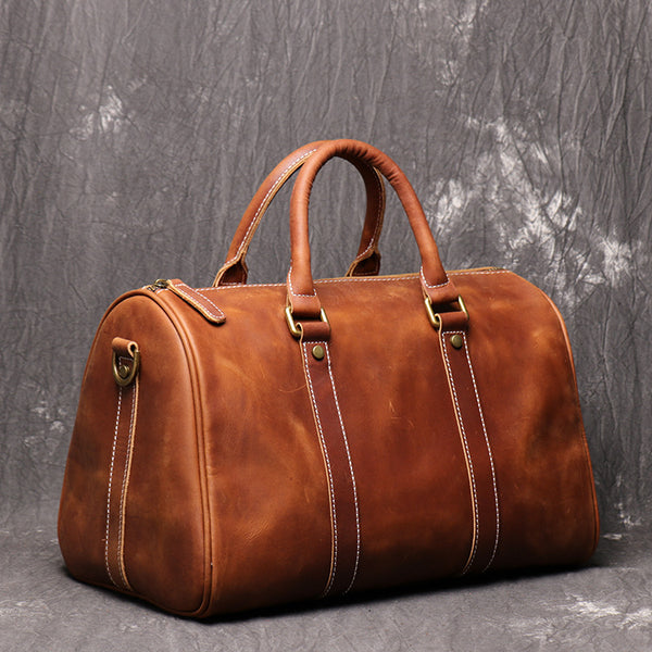 Bolsa Mensajera de Cuero Crazy Horse para Viajes de Negocios