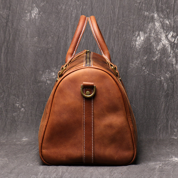 Bolsa Mensajera de Cuero Crazy Horse para Viajes de Negocios