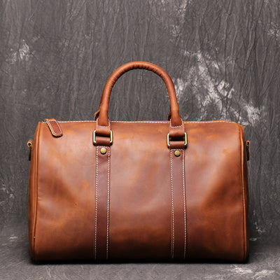 Bolsa Mensajera de Cuero Crazy Horse para Viajes de Negocios - Image 3